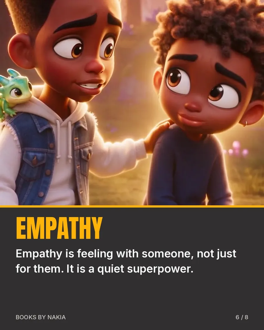 Empathy: one boy comforting another, and one sentence calling empathy a quiet superpower