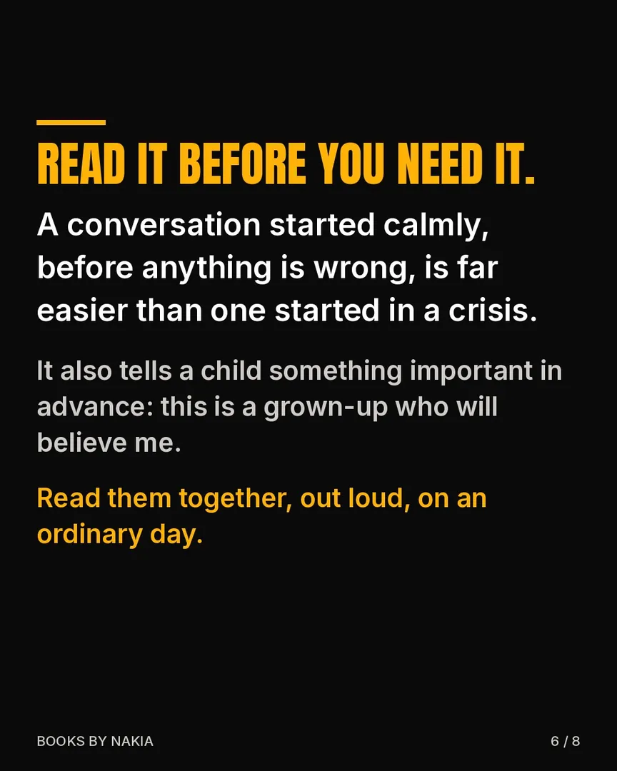 Read it before you need it: a text slide for parents about talking early