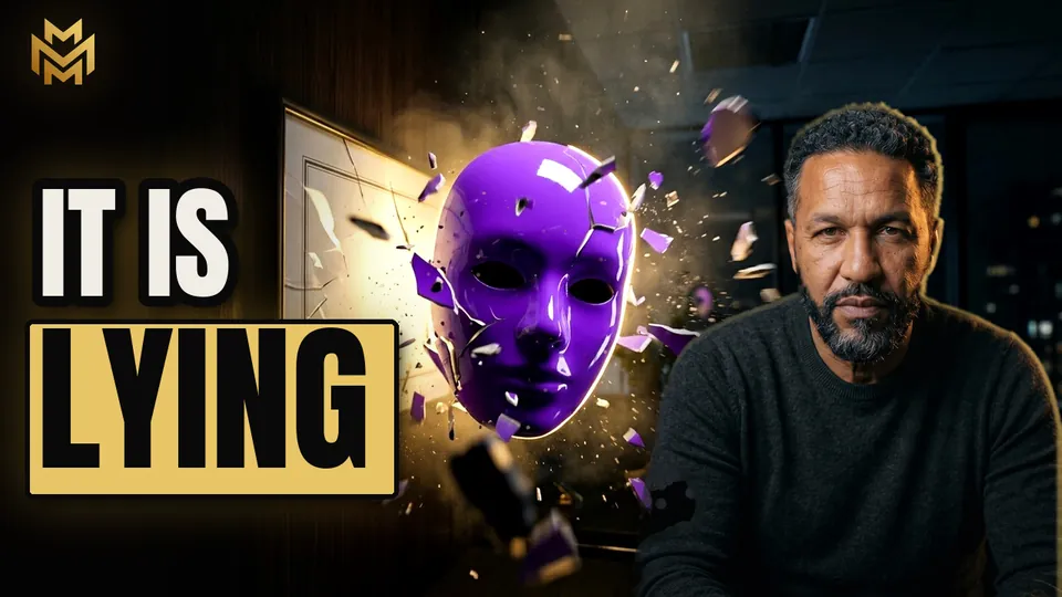 IT IS LYING beside a glossy purple mask breaking through a door, with the host Eli on the right